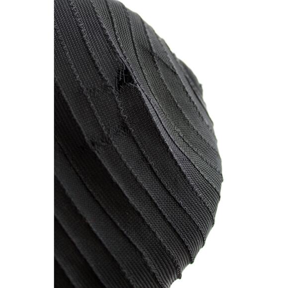 Vintage 1920s Cloche 20s Velvet Floral Black Woven Summer Evening Hat with Bow - Picture 10 of 10